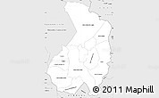 Silver Style Simple Map of Haut-Ogooue