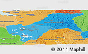 Political Shades Panoramic Map of Moyen Ogooue