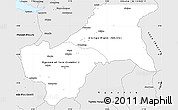 Silver Style Simple Map of Moyen Ogooue