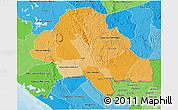 Political Shades 3D Map of Ngounie