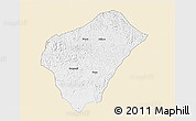 Classic Style 3D Map of Boumi-lowetsi (Mbigou), single color outside