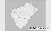 Gray 3D Map of Boumi-lowetsi (Mbigou), single color outside