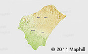 Physical 3D Map of Boumi-lowetsi (Mbigou), single color outside