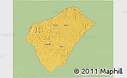 Savanna Style 3D Map of Boumi-lowetsi (Mbigou), single color outside