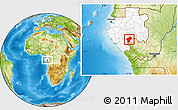 Physical Location Map of Boumi-lowetsi (Mbigou), highlighted country
