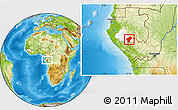 Physical Location Map of Boumi-lowetsi (Mbigou), highlighted parent region