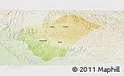 Physical Panoramic Map of Boumi-lowetsi (Mbigou), lighten