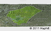 Satellite Panoramic Map of Boumi-lowetsi (Mbigou), semi-desaturated
