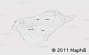 Silver Style Panoramic Map of Boumi-lowetsi (Mbigou), single color outside