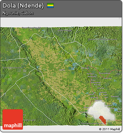 Satellite 3D Map of Dola (Ndende)