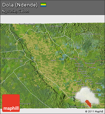 Satellite 3D Map of Dola (Ndende)