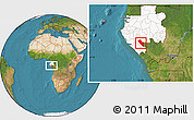 Satellite Location Map of Dola (Ndende), highlighted country