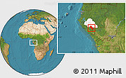 Satellite Location Map of Dola (Ndende), highlighted parent region