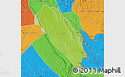 Physical Map of Dola (Ndende), political outside