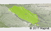 Physical Panoramic Map of Dola (Ndende), semi-desaturated