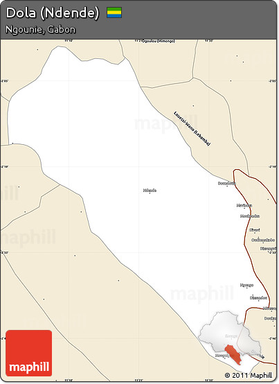 Classic Style Simple Map of Dola (Ndende)