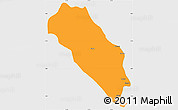 Political Simple Map of Dola (Ndende), single color outside