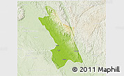 Physical 3D Map of Douya Onoye (Mouila), lighten