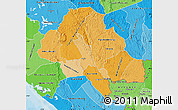 Political Shades Map of Ngounie