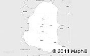 Silver Style Simple Map of Ndolou (Mandji)