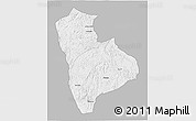 Gray 3D Map of Ogoulou (Mimongo), single color outside