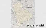 Shaded Relief 3D Map of Ogoulou (Mimongo), semi-desaturated