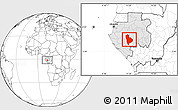Blank Location Map of Ogoulou (Mimongo), highlighted country