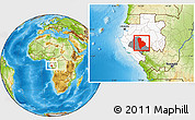 Physical Location Map of Ogoulou (Mimongo), highlighted country, highlighted parent region