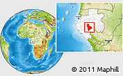 Physical Location Map of Ogoulou (Mimongo), highlighted country