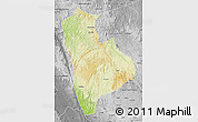 Physical Map of Ogoulou (Mimongo), desaturated