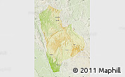 Physical Map of Ogoulou (Mimongo), lighten