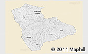 Classic Style Panoramic Map of Ogoulou (Mimongo), single color outside