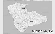 Gray Panoramic Map of Ogoulou (Mimongo), single color outside