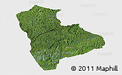 Satellite Panoramic Map of Ogoulou (Mimongo), single color outside