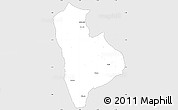 Silver Style Simple Map of Ogoulou (Mimongo), single color outside