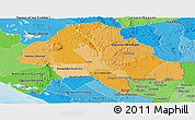 Political Shades Panoramic Map of Ngounie
