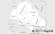 Silver Style Simple Map of Ngounie