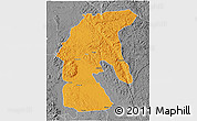 Political 3D Map of Tsamba Mangotsi (Foug.), desaturated