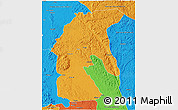 Political 3D Map of Tsamba Mangotsi (Foug.)