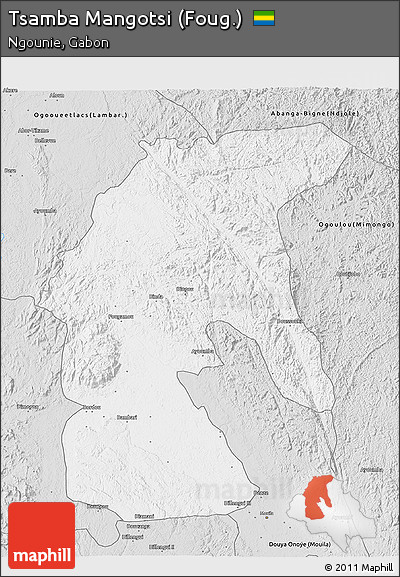 Silver Style 3D Map of Tsamba Mangotsi (Foug.)