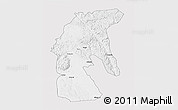 Silver Style 3D Map of Tsamba Mangotsi (Foug.), single color outside