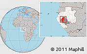 Gray Location Map of Tsamba Mangotsi (Foug.), highlighted country, highlighted parent region