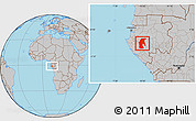 Gray Location Map of Tsamba Mangotsi (Foug.)