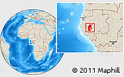Shaded Relief Location Map of Tsamba Mangotsi (Foug.)