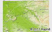 Physical Panoramic Map of Tsamba Mangotsi (Foug.)