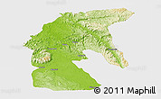 Physical Panoramic Map of Tsamba Mangotsi (Foug.), single color outside