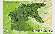 Satellite Panoramic Map of Tsamba Mangotsi (Foug.), physical outside