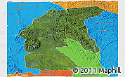 Satellite Panoramic Map of Tsamba Mangotsi (Foug.), political outside