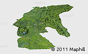 Satellite Panoramic Map of Tsamba Mangotsi (Foug.), single color outside