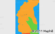 Political Simple Map of Tsamba Mangotsi (Foug.)